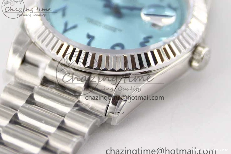 Good Copy Rolex Watches Steel Ice 40mm Best TWF 1:1 2357 SS Arabic A Comfortable Bracelet Edition 904L on Day SS Blue Date Dial 0118
